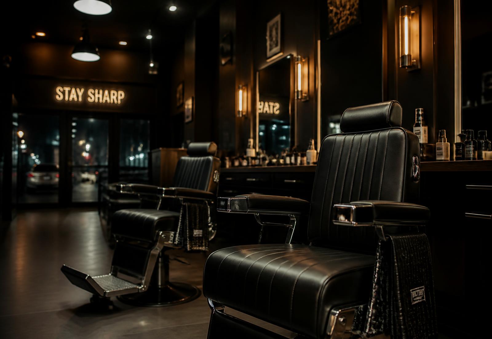 Interior of Modern Classics Barbershop in South End Charlotte